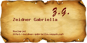 Zeidner Gabriella névjegykártya
